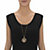 Praying Hands and Cross Magnifying Glass Antiqued Locket Medallion Necklace in Goldtone 30"-33"-13 at PalmBeach Jewelry