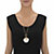 Simulated Mother-of-Pearl Shell Oval Rolo-Link Pendant Necklace in Goldtone 28"-13 at PalmBeach Jewelry
