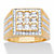 Men's Square-Cut and Round Cubic Zirconia Grid Ring 2.12 TCW Gold-Plated-11 at PalmBeach Jewelry