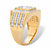 Men's Square-Cut and Round Cubic Zirconia Grid Ring 2.12 TCW Gold-Plated-12 at PalmBeach Jewelry