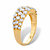 Round Cubic Zirconia Triple-Row Anniversary Ring 1.60 TCW  in 14k Gold over Sterling Silver-12 at PalmBeach Jewelry