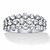 1.60 TCW Round Cubic Zirconia Platinum over Sterling Silver Triple-Row Anniversary Ring-11 at PalmBeach Jewelry