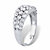 1.60 TCW Round Cubic Zirconia Platinum over Sterling Silver Triple-Row Anniversary Ring-12 at PalmBeach Jewelry
