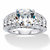 Cushion-Cut and Marquise-Cut Cubic Zirconia Engagement Ring 4.35 TCW in Platinum over Sterling Silver-11 at PalmBeach Jewelry