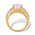 Cushion-Cut and Marquise-Cut Cubic Zirconia Engagement Ring 4.35 TCW in 14k Gold over Sterling Silver-12 at PalmBeach Jewelry
