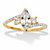 Marquise-Cut and Round Cubic Zirconia Bypass Engagement Ring 1.35 TCW in 14k Gold over Sterling Silver-11 at PalmBeach Jewelry