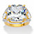 Cushion-Cut Cubic Zirconia Split-Shank Engagement Ring 7.40 TCW in 14k Gold over Sterling Silver-11 at PalmBeach Jewelry