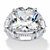 Cushion-Cut Cubic Zirconia Split-Shank Engagement Ring 7.40 TCW in Platinum over Sterling Silver-11 at PalmBeach Jewelry