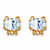 Oval-Cut Cubic Zirconia Cat Stud Earrings 1.56 TCW Gold-Plated-11 at PalmBeach Jewelry