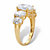 Oval-Cut Graduated Cubic Zirconia 5-Stone Ring 5.06 TCW in 14k Gold over Sterling Silver-12 at PalmBeach Jewelry