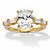 Oval and Baguette-Cut Cubic Zirconia Engagement Ring 3.08 TCW in 14k Gold over Sterling Silver-11 at PalmBeach Jewelry