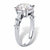 Round and Baguette-Cut Cubic Zirconia Engagement Ring 4.52 TCW in Platinum over Sterling Silver-12 at PalmBeach Jewelry