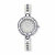 Adrienne Vittadini Baguette-Cut Crystal and Simulated Pearl Fashion Bracelet Watch in Goldtone 7"-11 at PalmBeach Jewelry