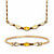 Champagne and Canary Yellow Marquise-Cut Crystal 2-Piece Barrel-Link Necklace and Bangle Bracelet Set in Goldtone 17"-19"-11 at PalmBeach Jewelry