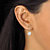 Round White Crystal Earring and Solitaire Necklace & Earring Gift-Boxed Set in Gold Tone 18"-15 at PalmBeach Jewelry