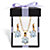Round White Crystal Earring and Solitaire Necklace & Earring Gift-Boxed Set in Gold Tone 18"-11 at PalmBeach Jewelry