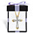 Diamond Accent Beveled Cross Pendant Necklace with FREE Gift Box Gold-Plated 18"-20"-11 at PalmBeach Jewelry