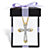 Diamond Accent Beveled Cross Pendant Necklace with FREE Gift Box Gold-Plated 18"-20"-19 at PalmBeach Jewelry