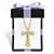 Diamond Accent Two-Tone Cross Pendant Necklace Gold-Plated with FREE Gift Box 18"-20"-19 at PalmBeach Jewelry