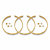 Polished Bangle Bracelet and Stud Earring 5-Piece Set in Goldtone (6mm) 7.5"-12 at PalmBeach Jewelry