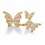 Round Crystal Adjustable Butterfly Ring in Goldtone-11 at PalmBeach Jewelry
