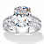 Oval-Cut Cubic Zirconia Multi-Row Engagement Ring 5.96 TCW in Platinum over Sterling Silver-11 at PalmBeach Jewelry