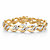 Round Diamond Accent Two-Tone Braided Link Bracelet Gold-Plated 7.25"-11 at Direct Charge presents PalmBeach