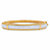 Round Diamond Accent Two-Tone Bead Border Bangle Bracelet Gold-Plated 7.25"-15 at PalmBeach Jewelry