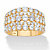 Round Graduated Cubic Zirconia Wide Anniversary Ring 2.82 TCW in 14k Gold over Sterling Silver-11 at PalmBeach Jewelry