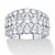 Round Graduated Cubic Zirconia Wide Anniversary Ring 2.82 TCW in Platinum over Sterling Silver-11 at PalmBeach Jewelry