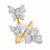 Marquise-Cut and Round Cubic Zirconia Butterfly Cocktail Wrap Ring 2.31 TCW Gold-Plated-11 at PalmBeach Jewelry