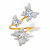 Marquise-Cut and Round Cubic Zirconia Butterfly Cocktail Wrap Ring 2.31 TCW Gold-Plated-15 at PalmBeach Jewelry