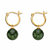 Genuine Green Jade and Cubic Zirconia Bead Drop Earrings .18 TCW in 18k Gold over Sterling Silver-12 at PalmBeach Jewelry