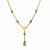 Pear-Cut and Oval-Cut Genuine Green Jade Y Drop Station Necklace Gold-Plated 17"-11 at PalmBeach Jewelry