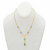 Pear-Cut and Oval-Cut Genuine Green Jade Y Drop Station Necklace Gold-Plated 17"-15 at PalmBeach Jewelry