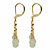 Round Genuine Green Jade Circle Drop Beaded Fringe Earrings Gold-Plated 1"-12 at PalmBeach Jewelry