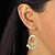 Round Genuine Green Jade Circle Drop Beaded Fringe Earrings Gold-Plated 1"-13 at PalmBeach Jewelry
