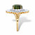 Oval-Cut Genuine Green Jade and Baguette-Cut Cubic Zirconia Ballerina Ring 1.57 TCW Gold-Plated-12 at PalmBeach Jewelry