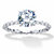Round Cubic Zirconia Banded Engagement Ring 2.63 TCW in Platinum over Sterling Silver-11 at PalmBeach Jewelry