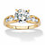 Round Cubic Zirconia Channel-Set Engagement Ring 2.37 TCW in 14k Gold over Sterling Silver-11 at PalmBeach Jewelry