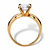 Round Cubic Zirconia Channel-Set Engagement Ring 2.37 TCW in 14k Gold over Sterling Silver-12 at PalmBeach Jewelry