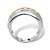 Men's Round Cubic Zirconia Two-Tone Ring 1.10 TCW in 18k Gold and Platinum over Sterling Silver-12 at PalmBeach Jewelry