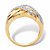 Diamond Accent Two-Tone Diagonal Crossover Ring Gold-Plated-12 at PalmBeach Jewelry