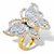 Marquise-Cut and Round Cubic Zirconia Butterfly Cocktail Ring 2.11 TCW Gold-Plated-15 at PalmBeach Jewelry