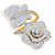Round Cubic Zirconia Rose and Butterfly Wrap Cocktail Ring 1.92 TCW Gold-Plated-15 at PalmBeach Jewelry