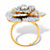 Round Cubic Zirconia Rose Flower Cocktail Ring 3.58 TCW Gold-Plated-12 at PalmBeach Jewelry