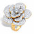 Round Cubic Zirconia Rose Flower Cocktail Ring 3.58 TCW Gold-Plated-15 at PalmBeach Jewelry