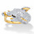 Round Cubic Zirconia Elephant Cocktail Ring 3.02 TCW Gold-Plated-11 at PalmBeach Jewelry