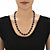 Oval Midnight Blue Cabochon Lucite Bead Single Strand Necklace in Goldtone 23"-13 at PalmBeach Jewelry