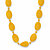 Yellow Mod-Style Lucite Cabochon Beaded Strand Necklace in Silvertone 28"-11 at PalmBeach Jewelry